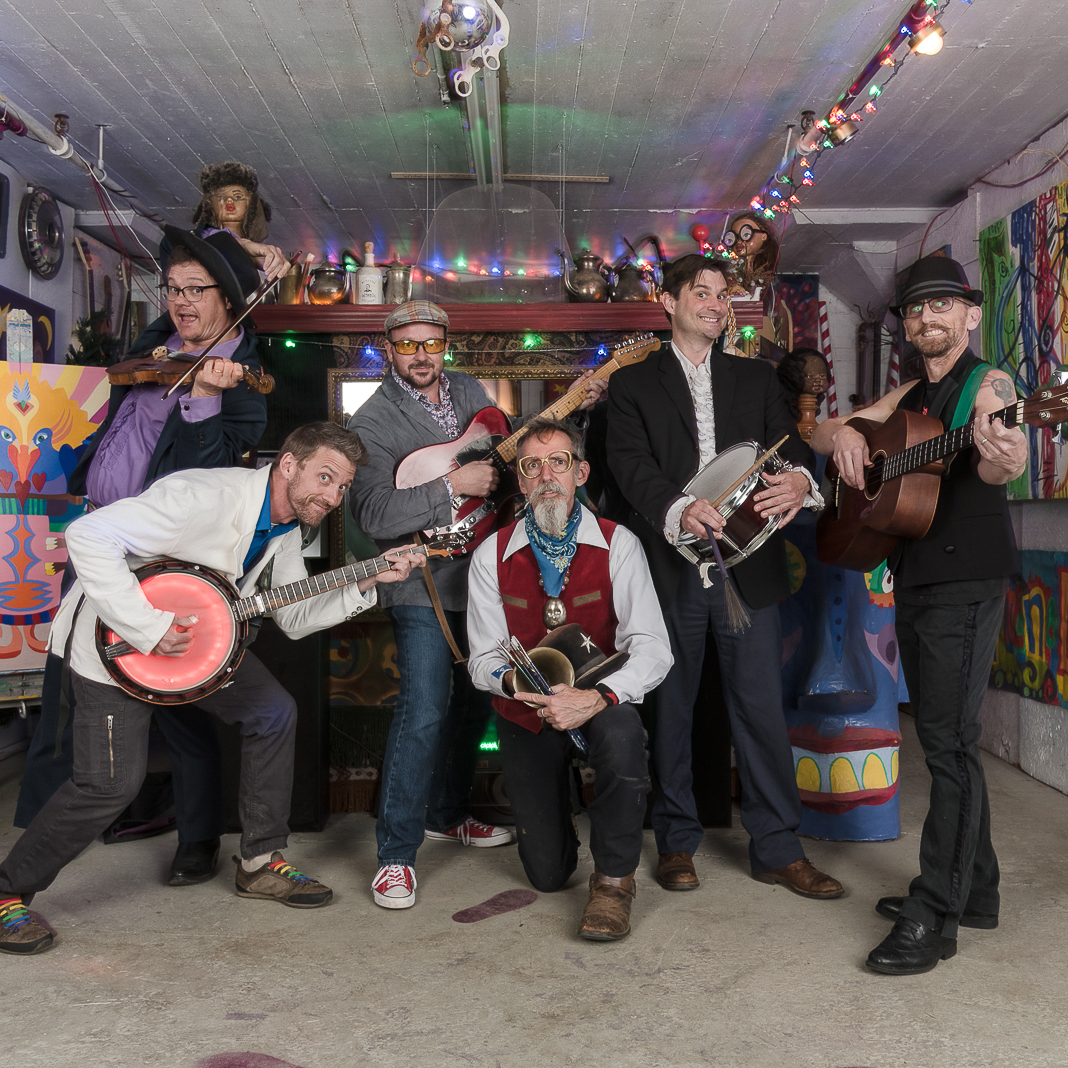 The Snake Oil Medicine Show band performing